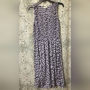 Maison Jules Navy Floral Midi Dress